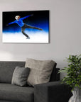 'The Figure Skater' Personalized Pet Canvas