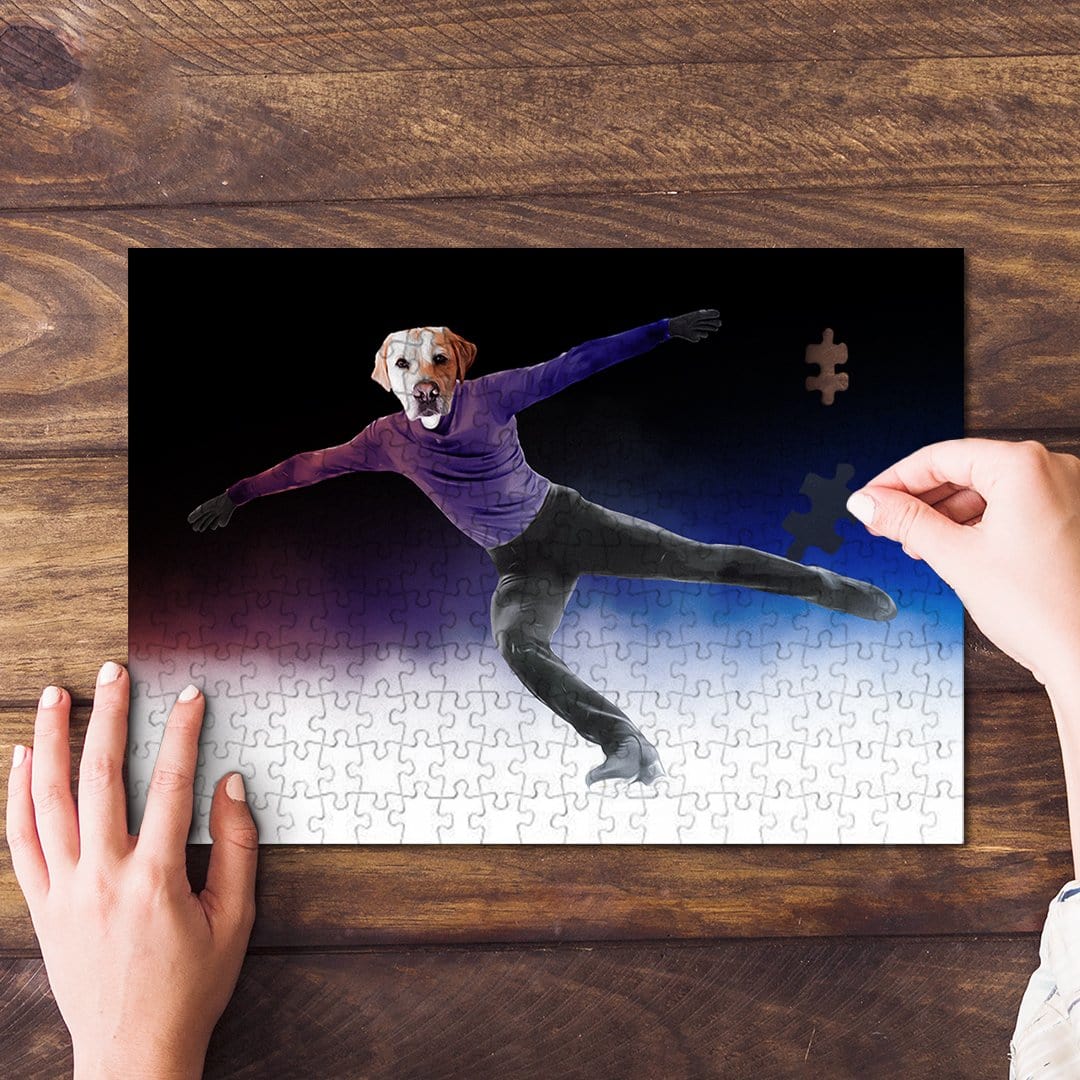 &#39;The Figure Skater&#39; Personalized Pet Puzzle