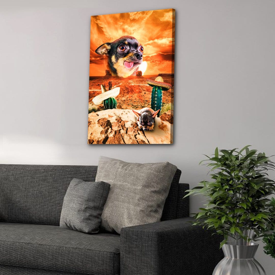 &#39;Mexican Desert&#39; Personalized Pet Canvas
