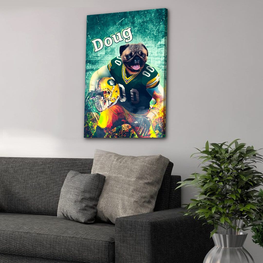 &#39;Green Bay Doggos&#39; Personalized Dog Canvas