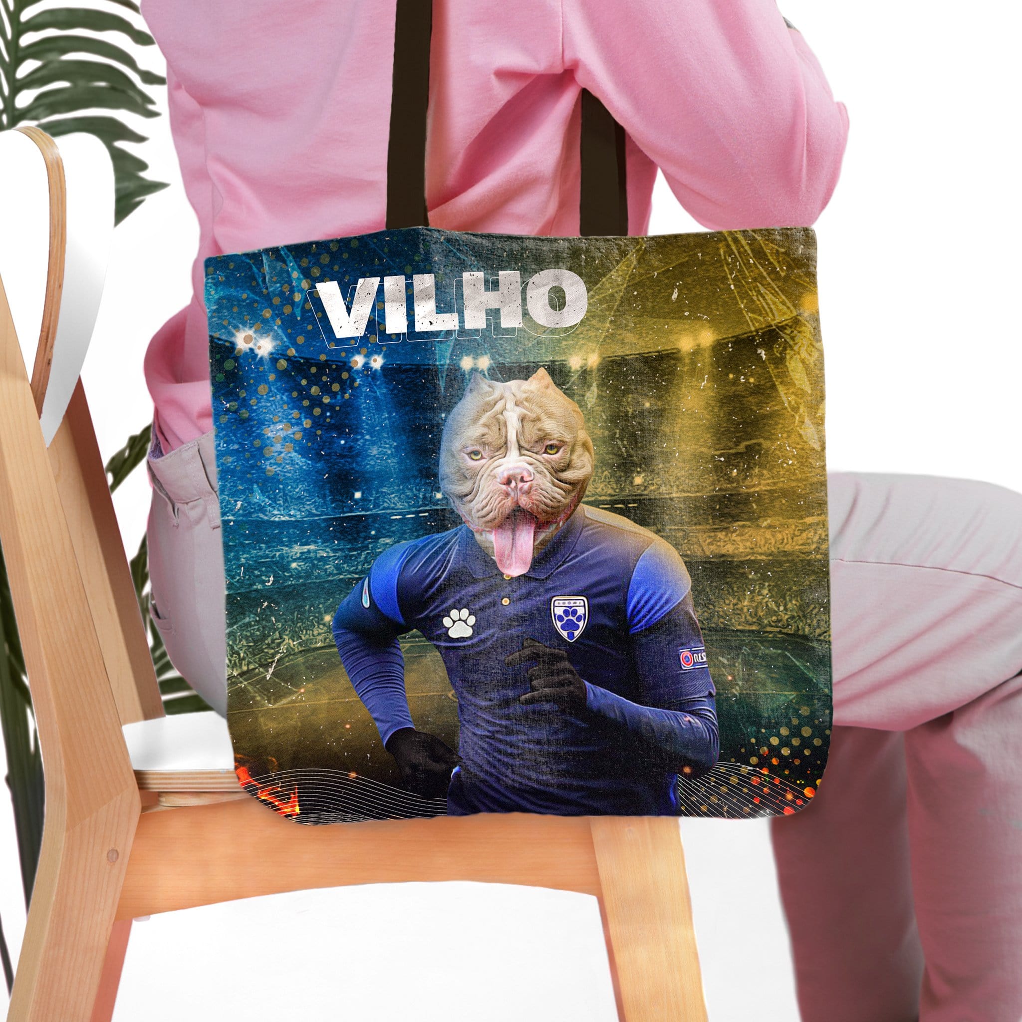 &#39;Finland Doggos Soccer&#39; Personalized Tote Bag