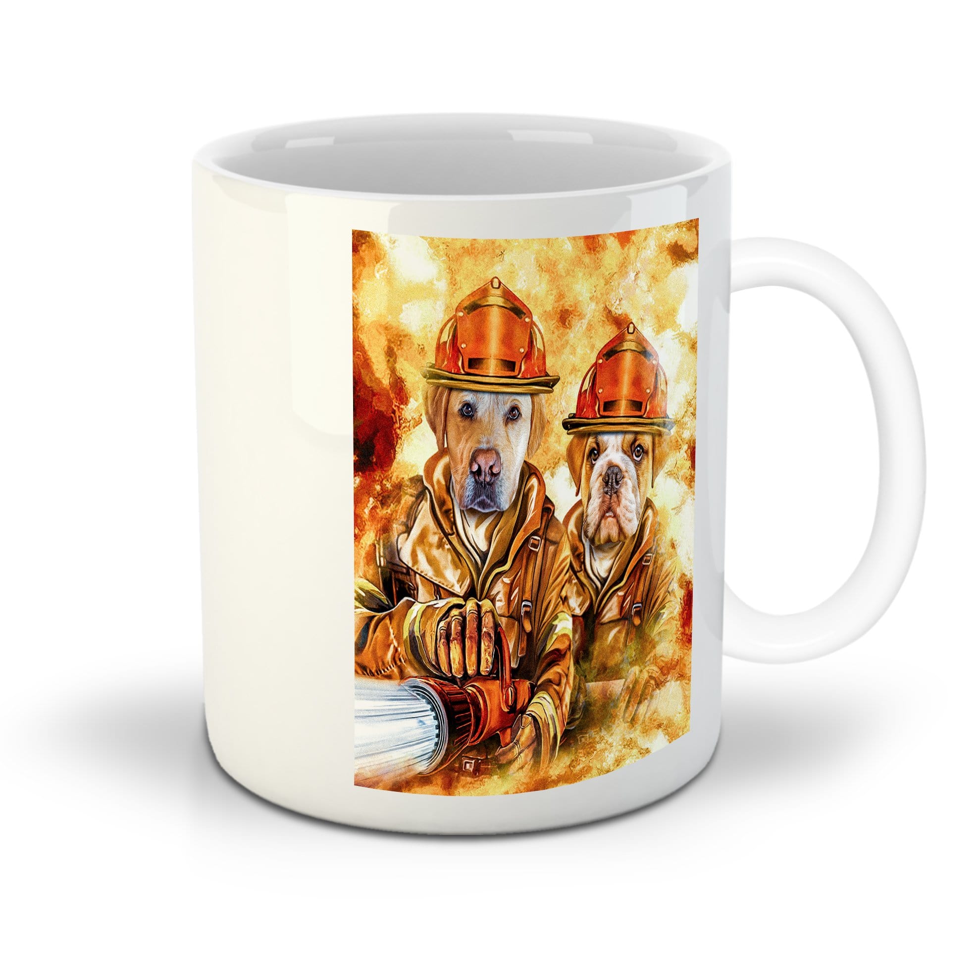 &#39;The Firefighters&#39; Personalized 2 Pet Mug