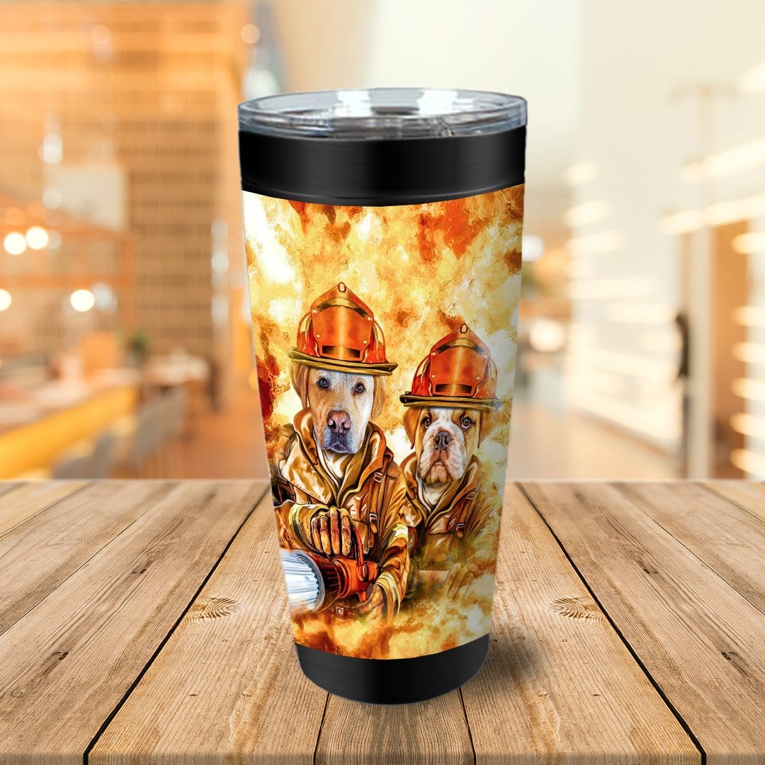 &#39;The Firefighters&#39; Personalized 2 Pet Tumbler