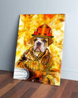 'The Firefighter' Personalized Pet Canvas