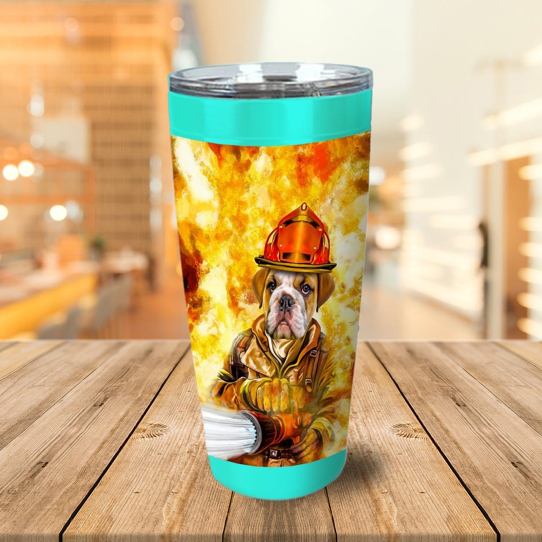 &#39;The Firefighter&#39; Personalized Tumbler