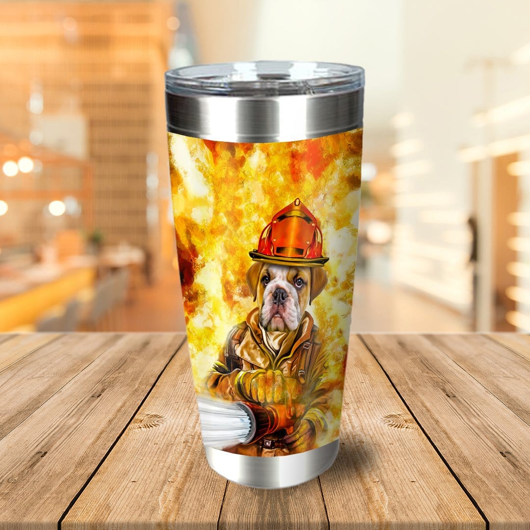 &#39;The Firefighter&#39; Personalized Tumbler