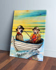 'The Fishermen' Personalized 2 Pet Canvas