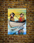 'The Fishermen' Personalized 2 Pet Poster