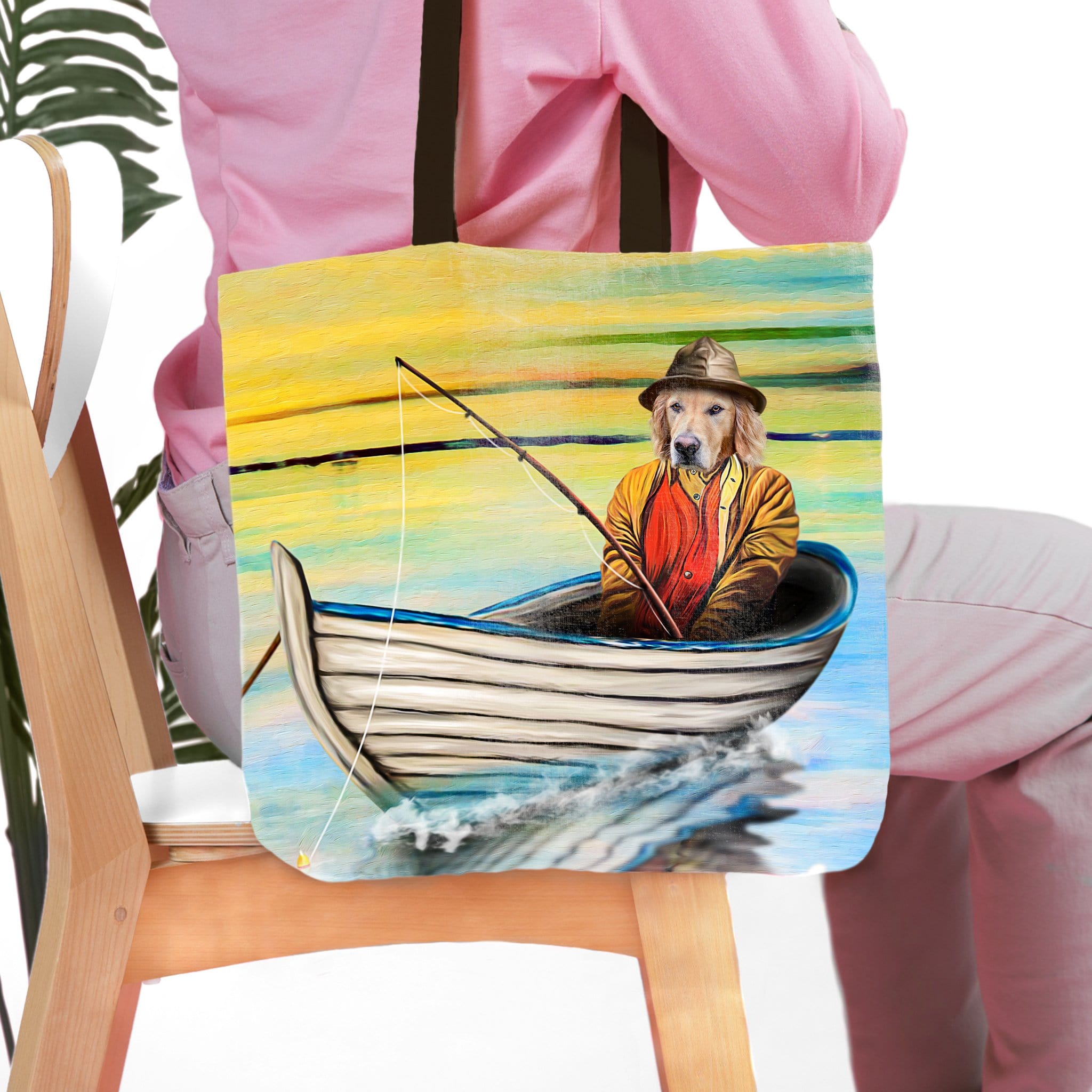 &#39;The Fisherman&#39; Personalized Tote Bag