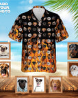 Custom Hawaiian Shirt (Flaming Orange: 1-7 Pets)