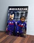 'France Doggos' Personalized 2 Pet Canvas