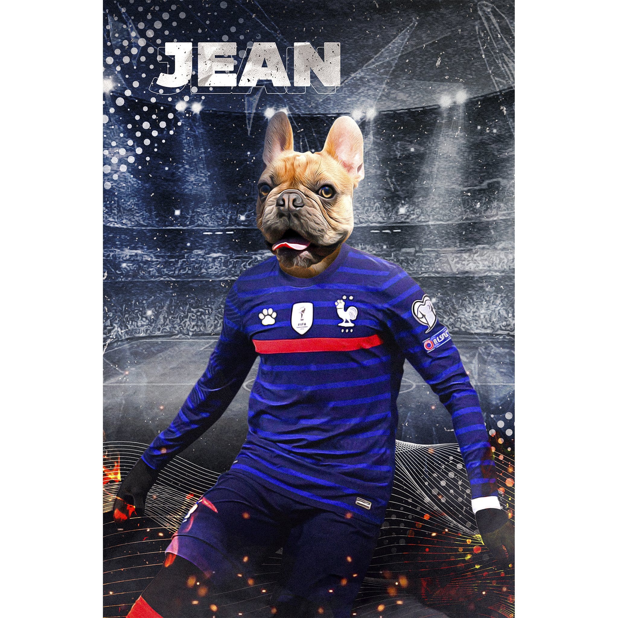 Retrato digital &#39;Francia Doggos Soccer&#39;