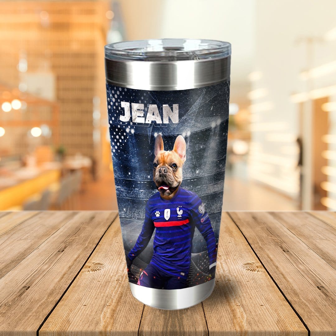 Vaso personalizado &#39;Francia Doggos Soccer&#39;