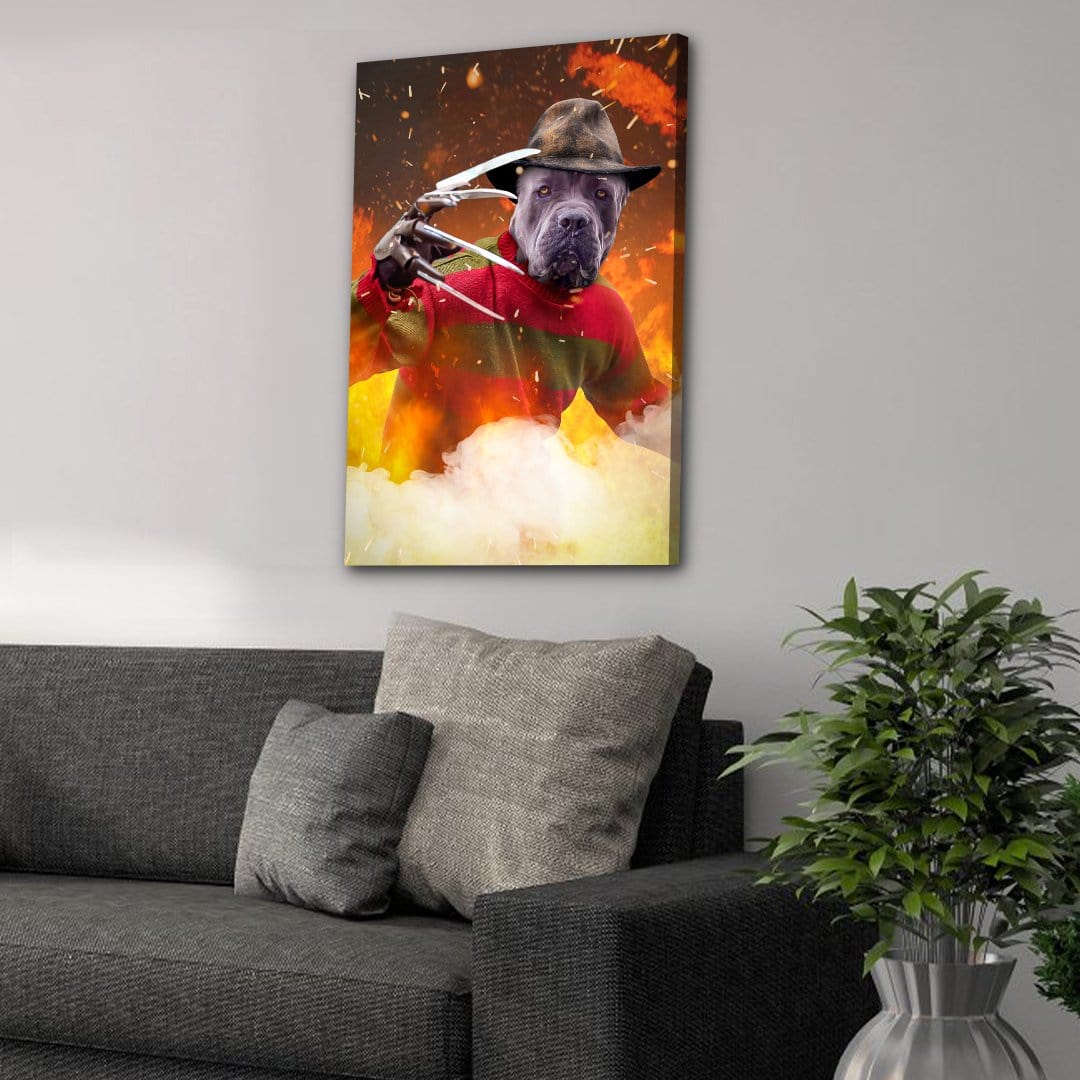 &#39;Freddy Woofer&#39; Personalized Pet Canvas