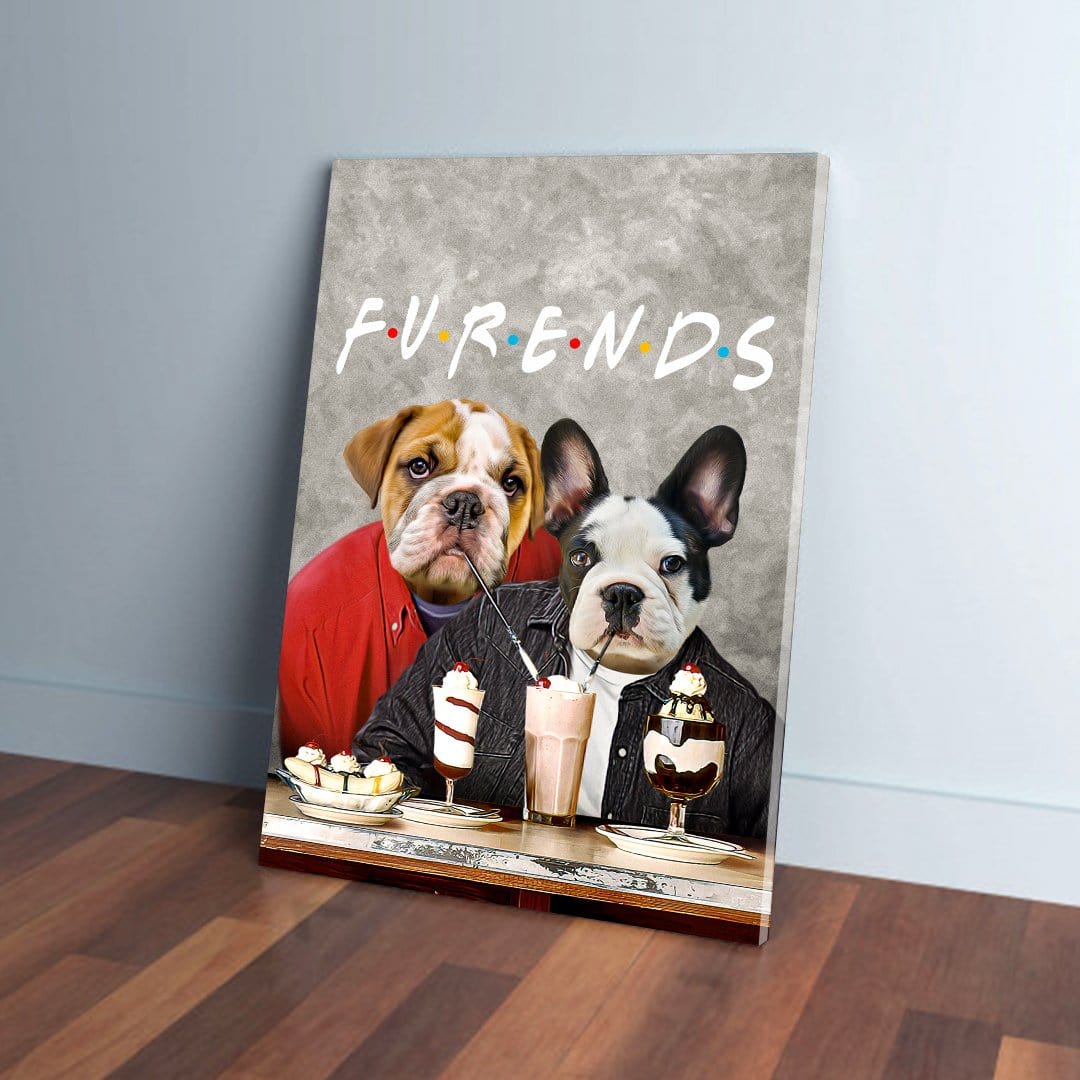 &#39;Furends&#39; Personalized 2 Pet Canvas