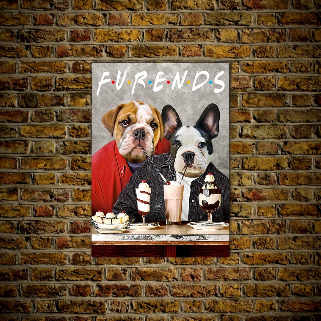 &#39;Furends&#39; Personalized 2 Pet Poster