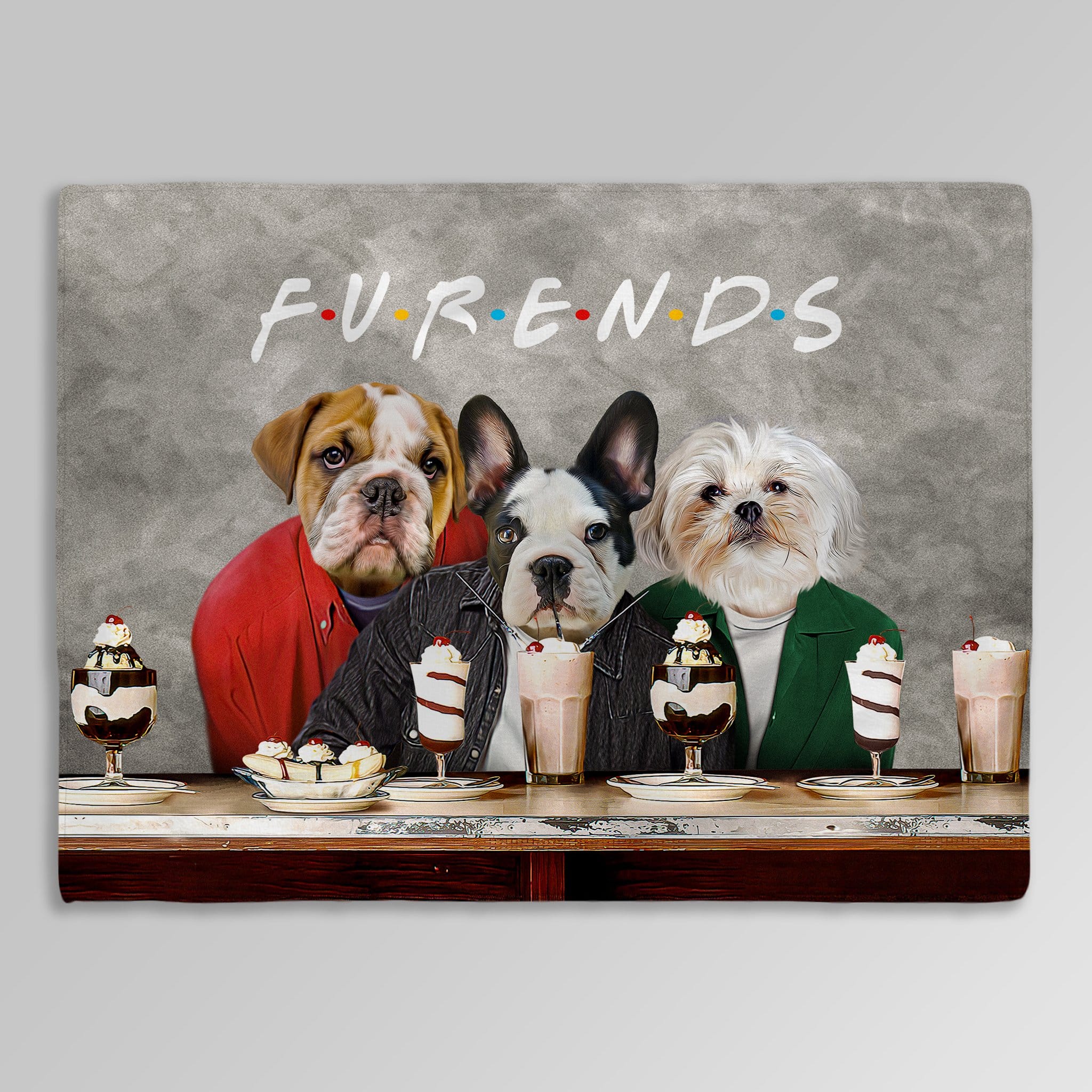 &#39;Furends&#39; Personalized 3 Pet Blanket