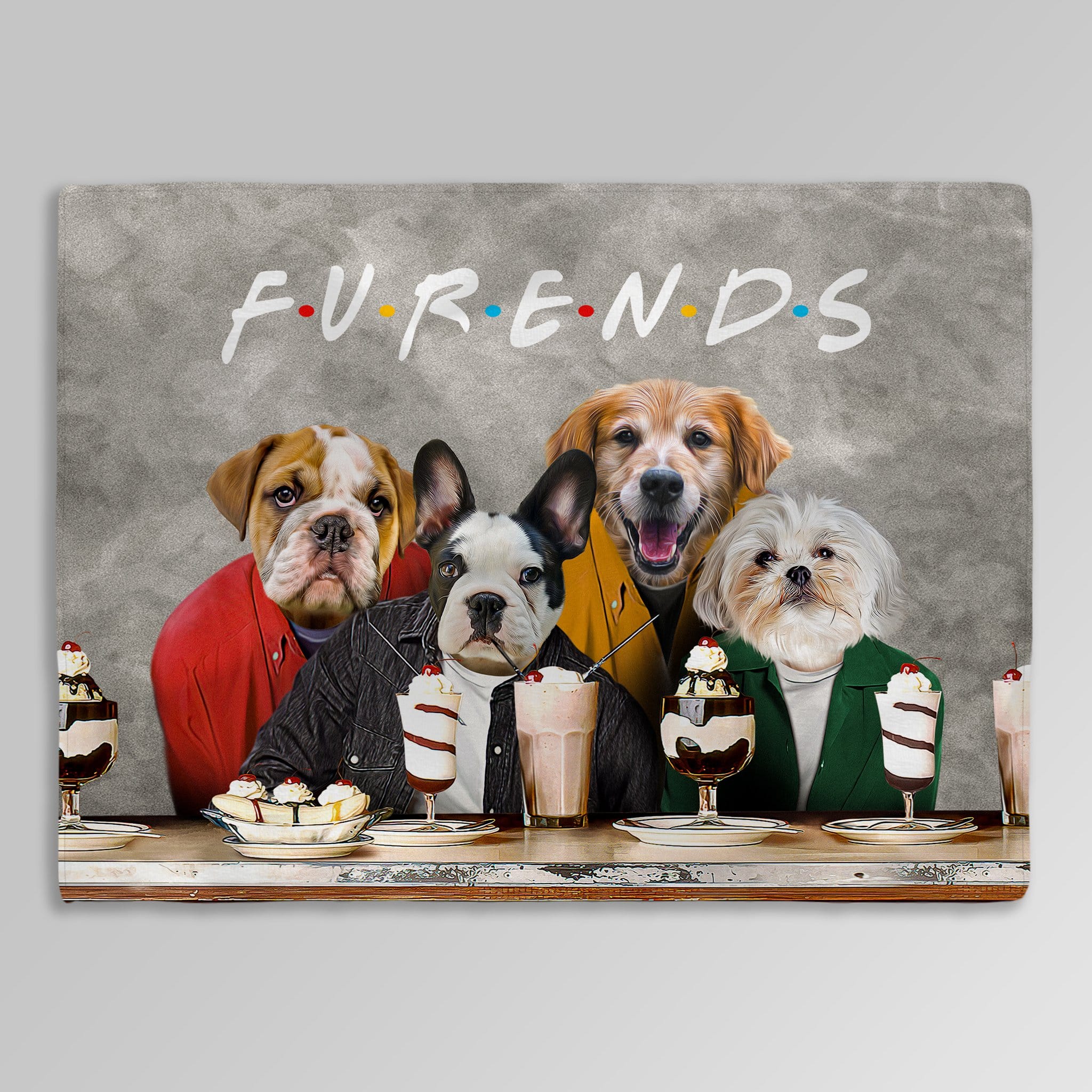 &#39;Furends&#39; Personalized 4 Pet Blanket