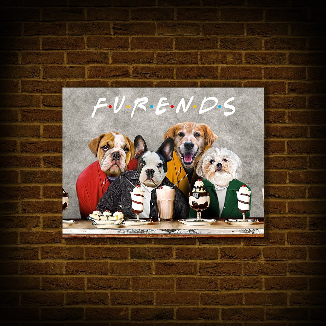 &#39;Furends&#39; Personalized 4 Pet Poster