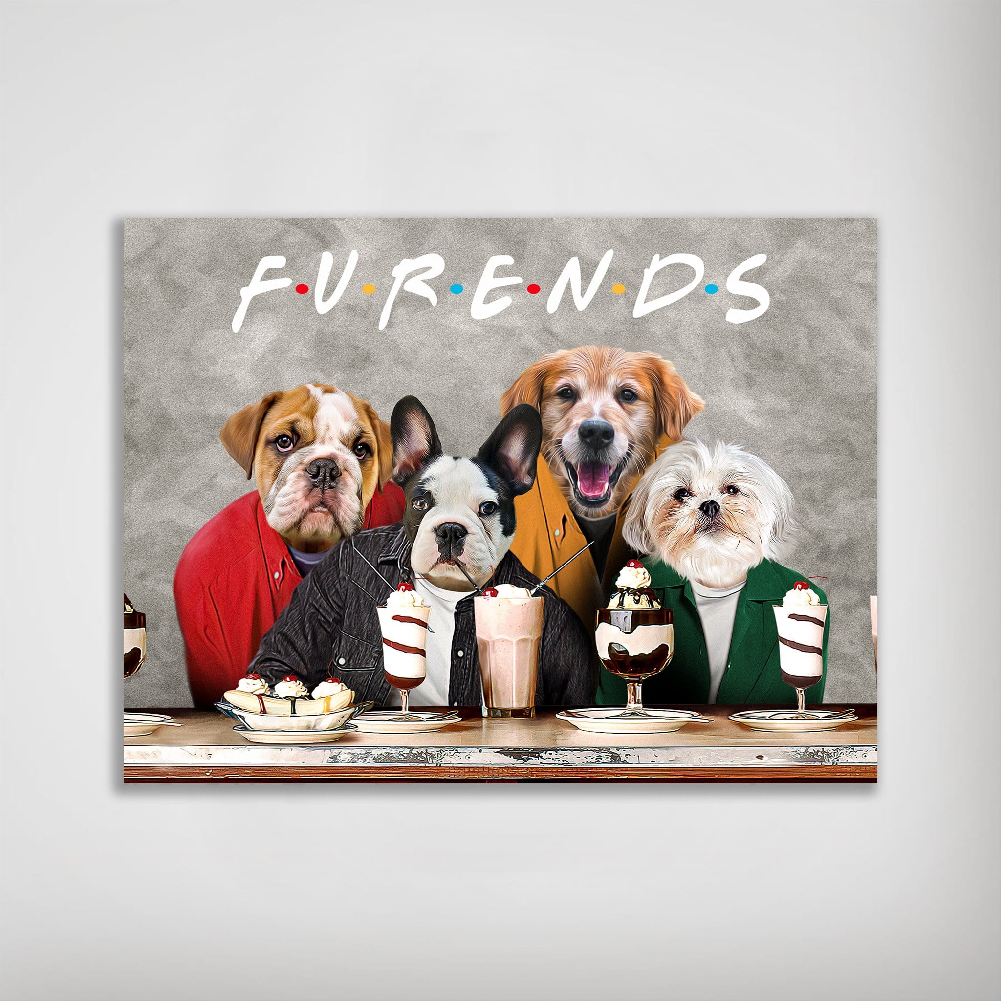 &#39;Furends&#39; Personalized 4 Pet Poster