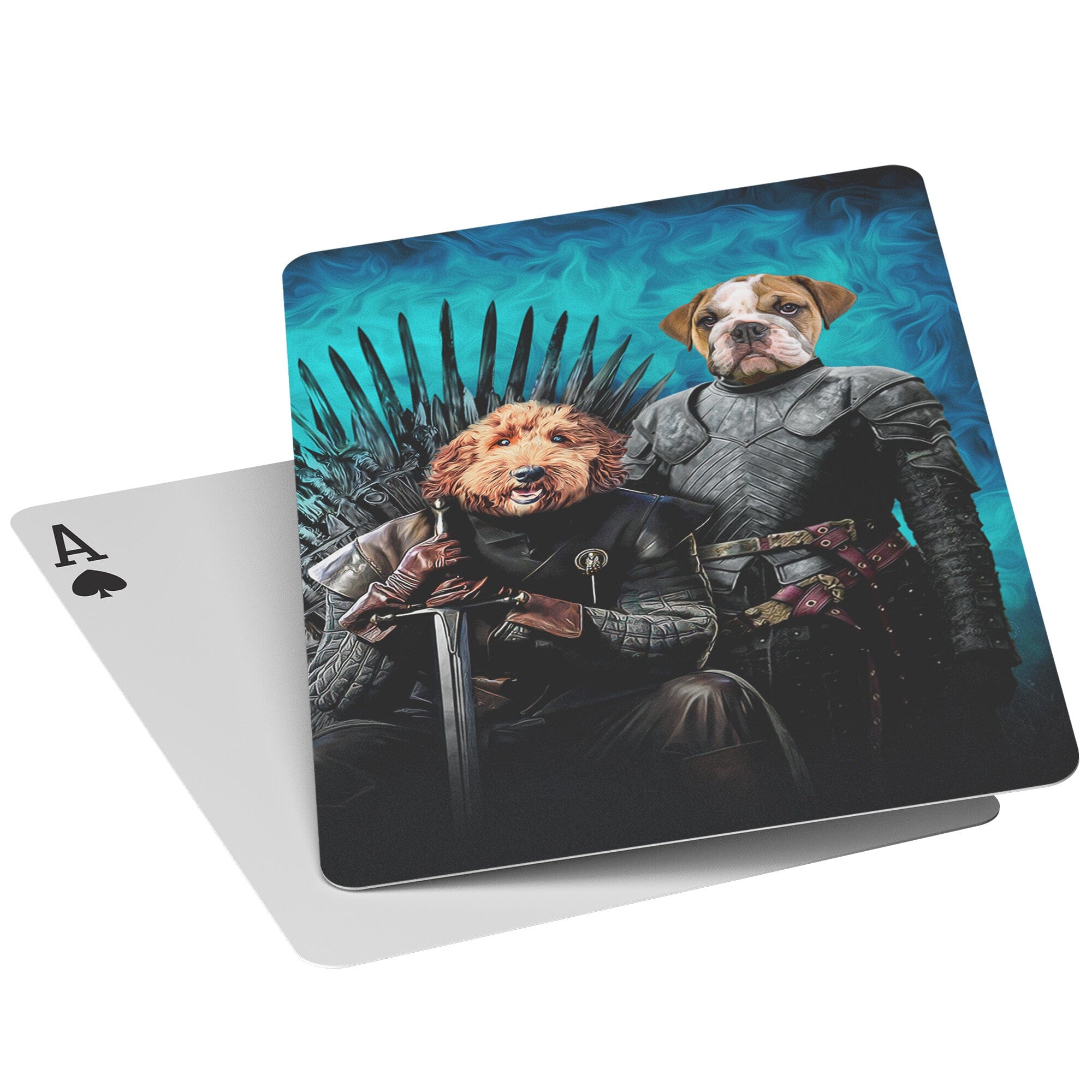 &#39;Game of Bones&#39; Personalized 2 Pet Playing Cards