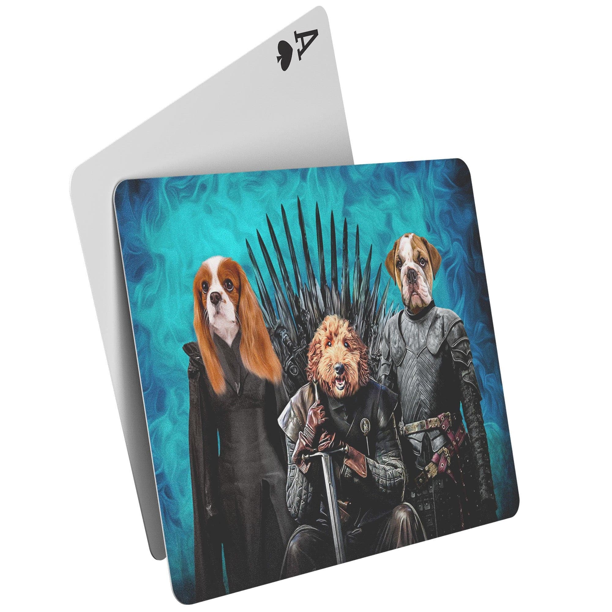 &#39;Game of Bones&#39; Personalized 3 Pet Playing Cards