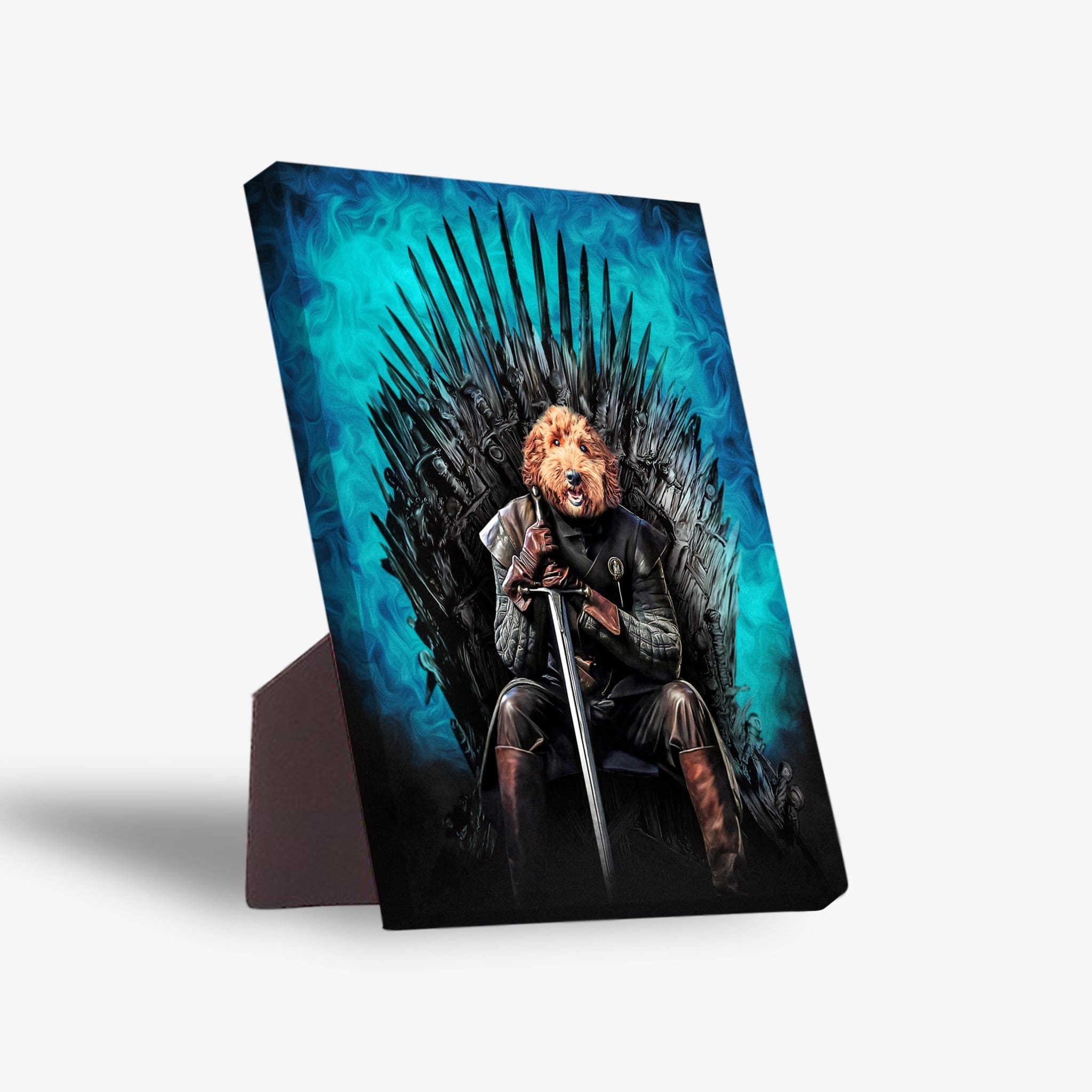 &#39;Game of Bones&#39; Personalized Pet Standing Canvas