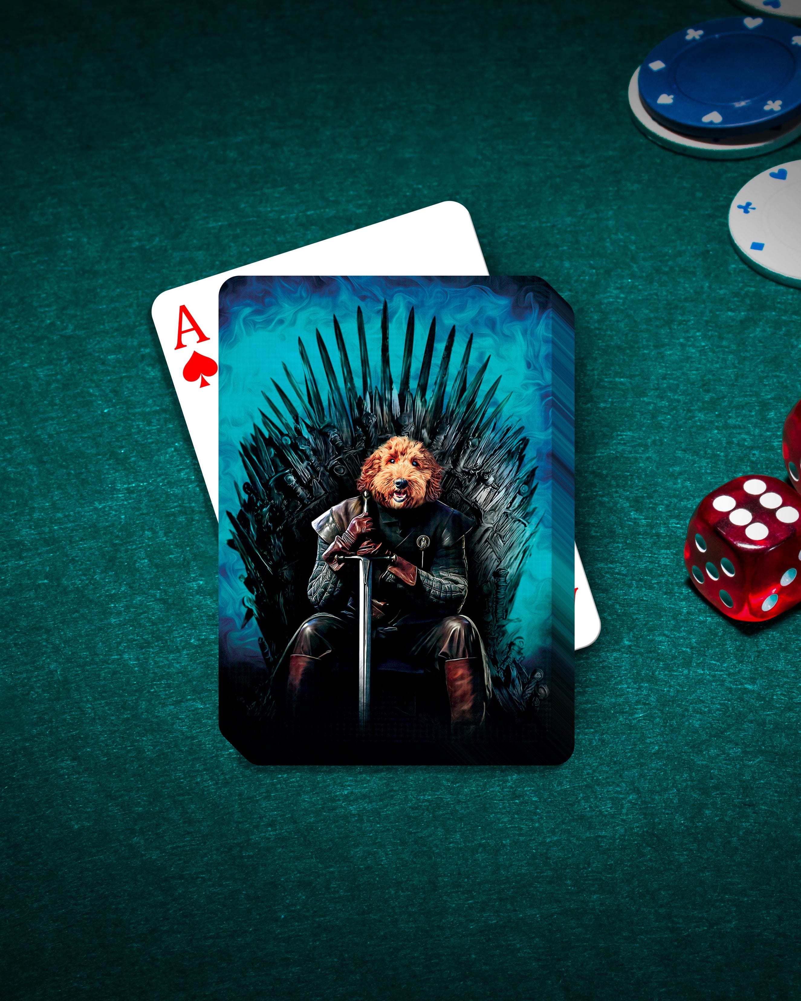 &#39;Game of Bones&#39; Personalized Pet Playing Cards