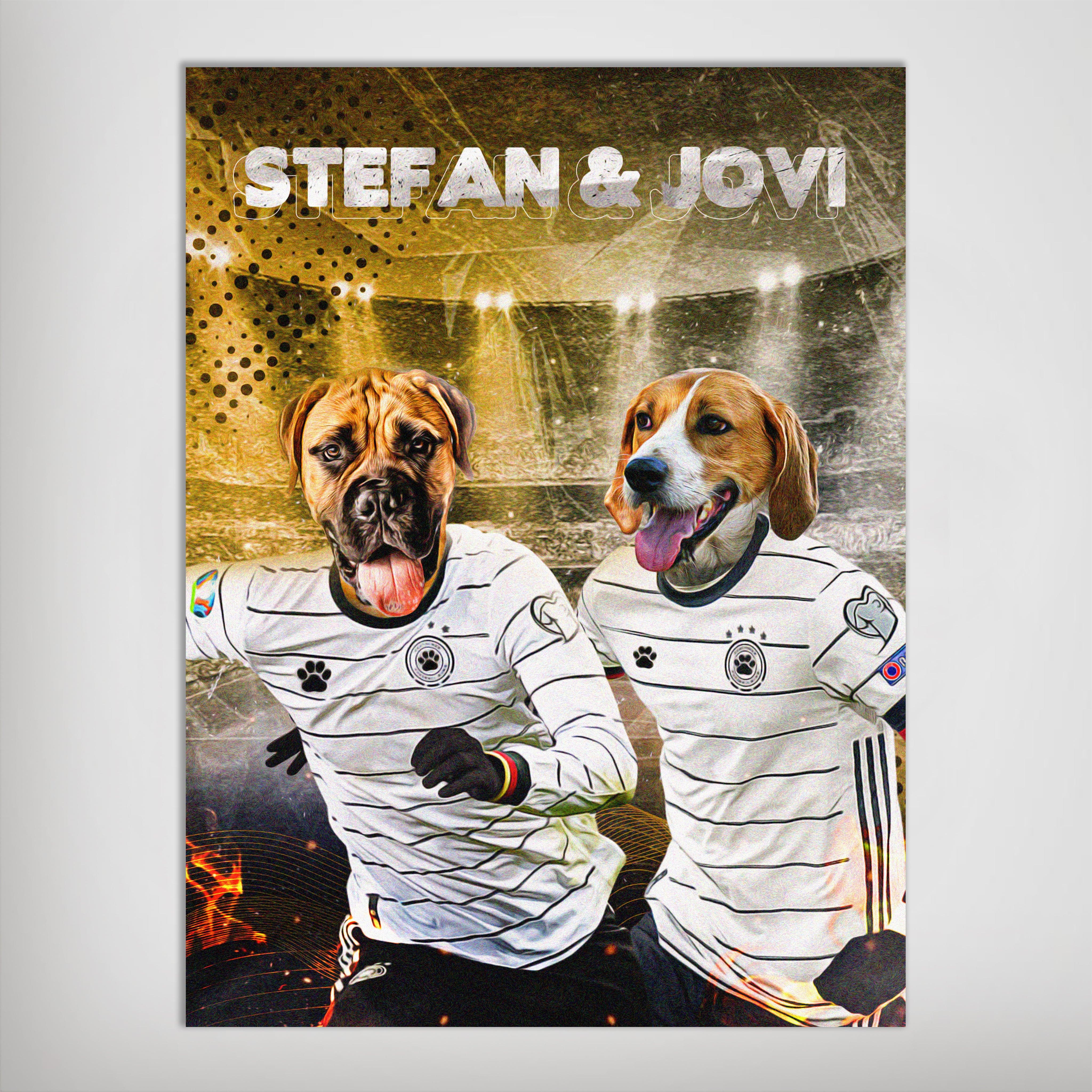 &#39;Germany Doggos&#39; Personalized 2 Pet Poster