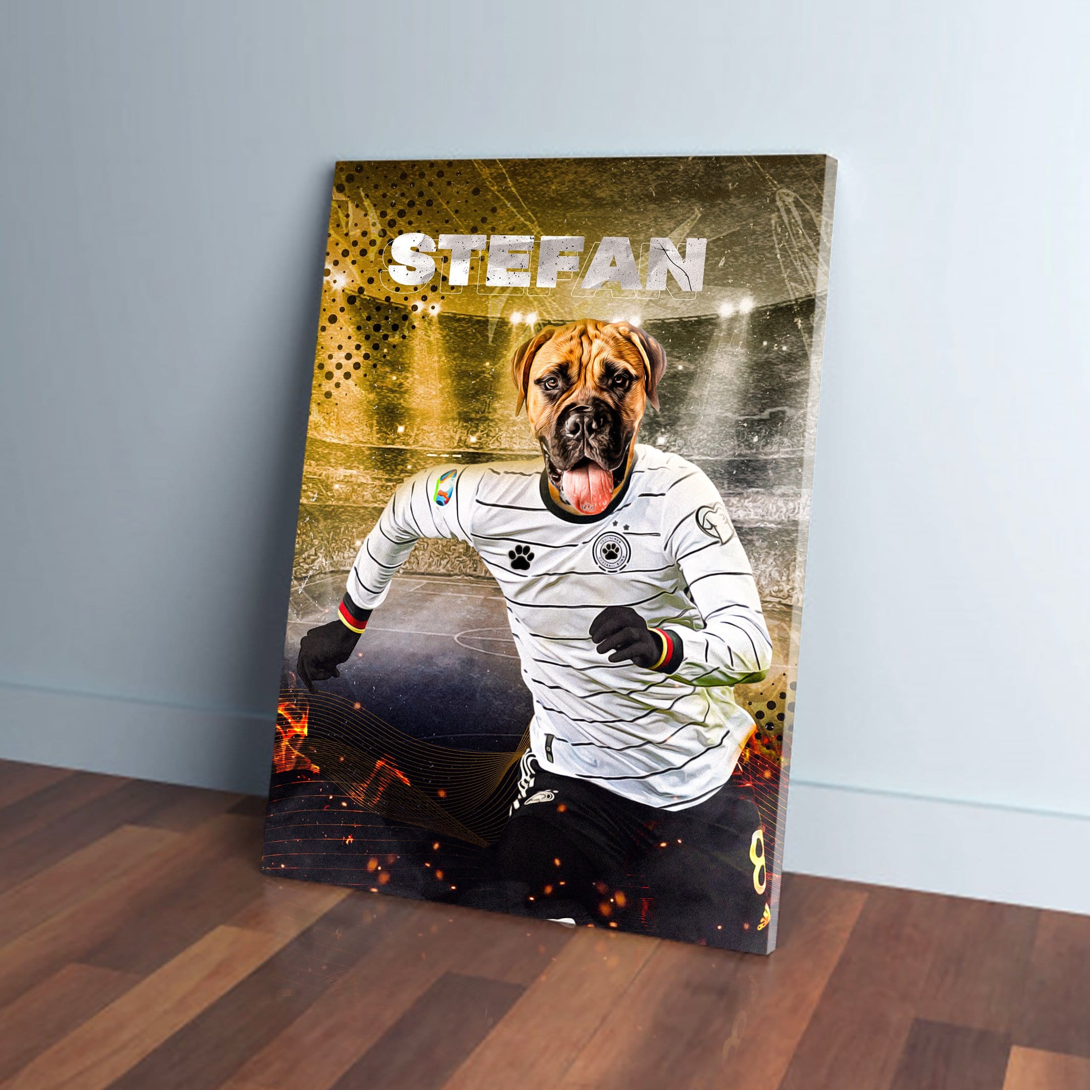 &#39;Germany Doggos Soccer&#39; Personalized Pet Canvas