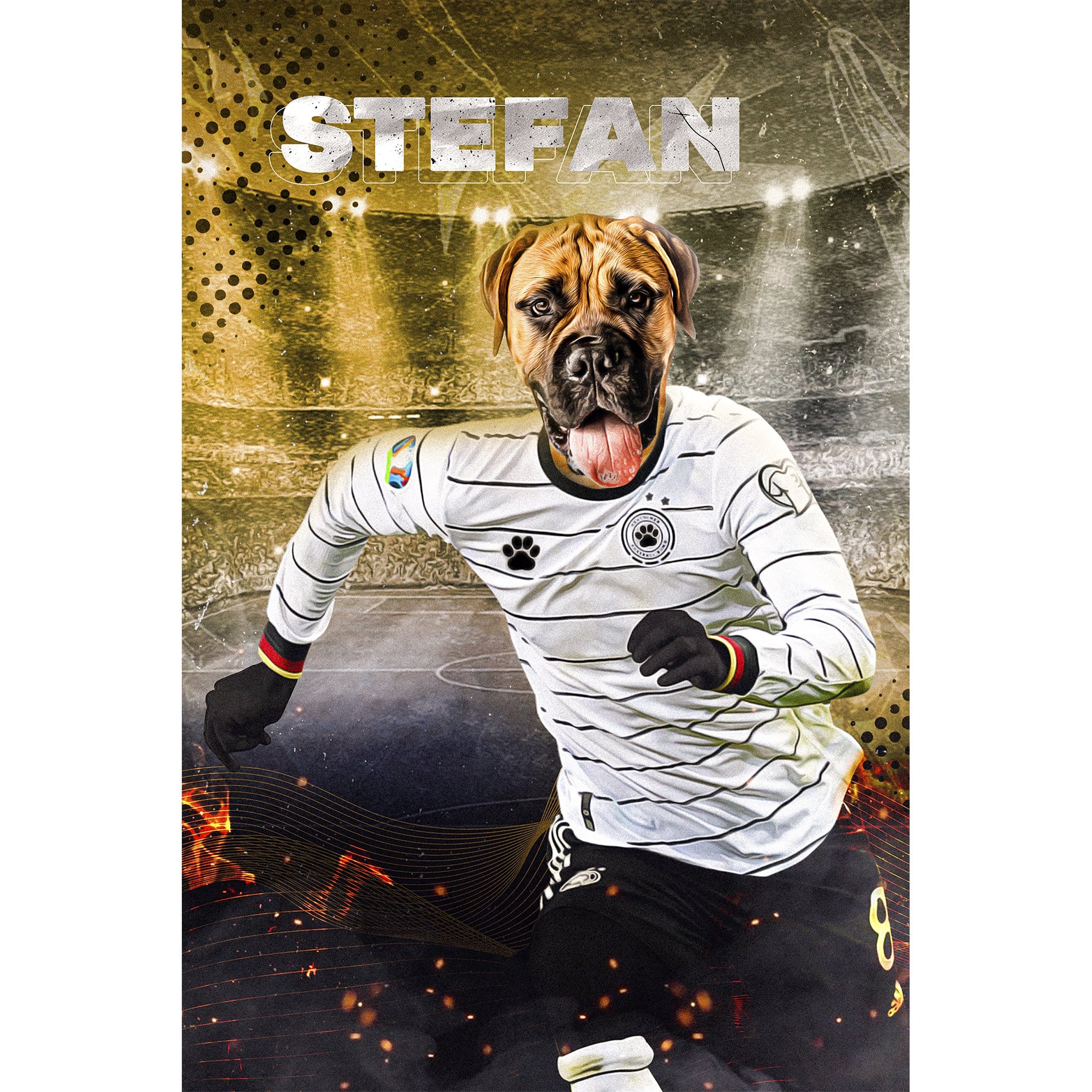 Retrato digital &#39;Alemania Doggos Soccer&#39;