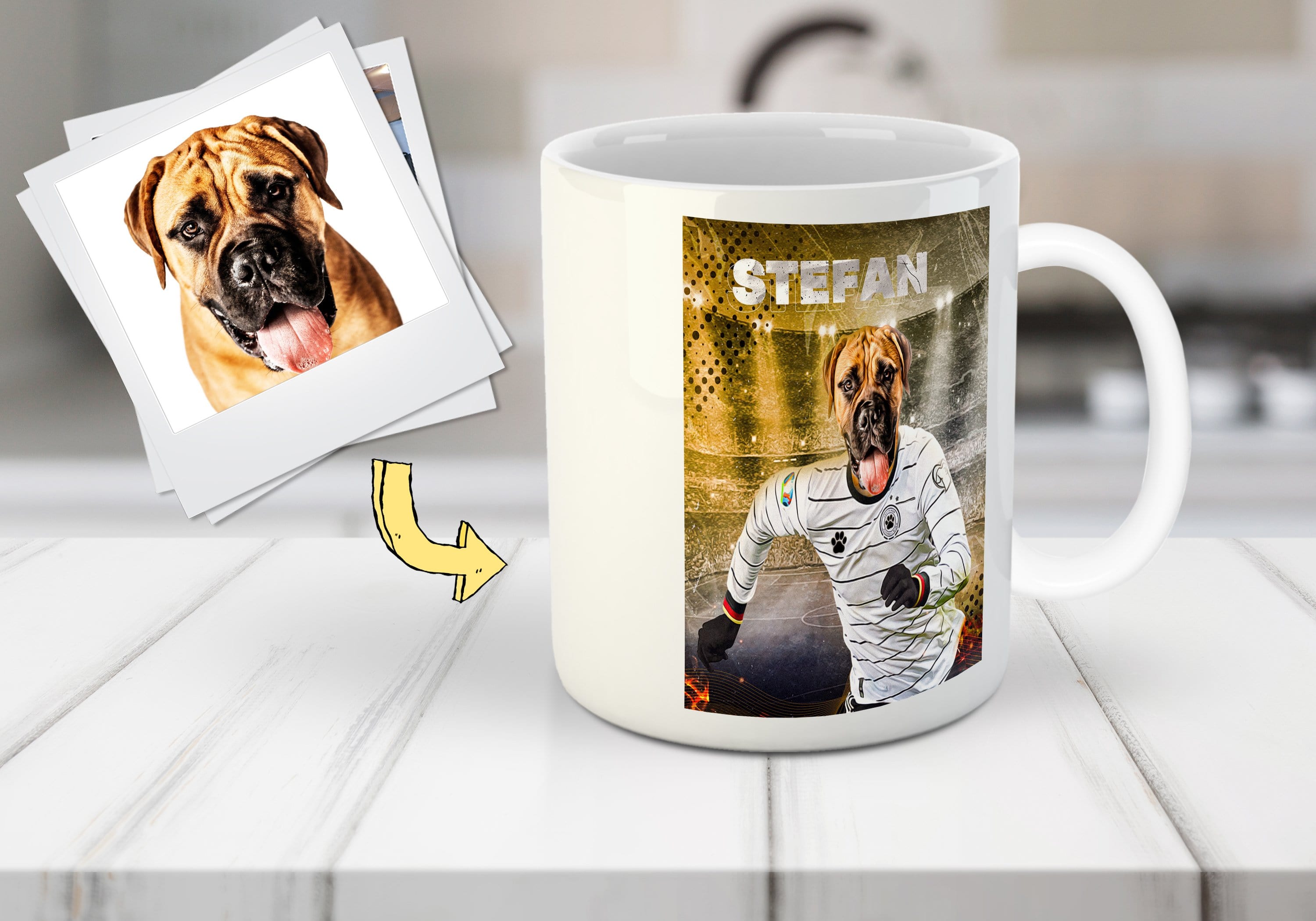 &#39;Germany Doggos Soccer&#39; Personalized Pet Mug