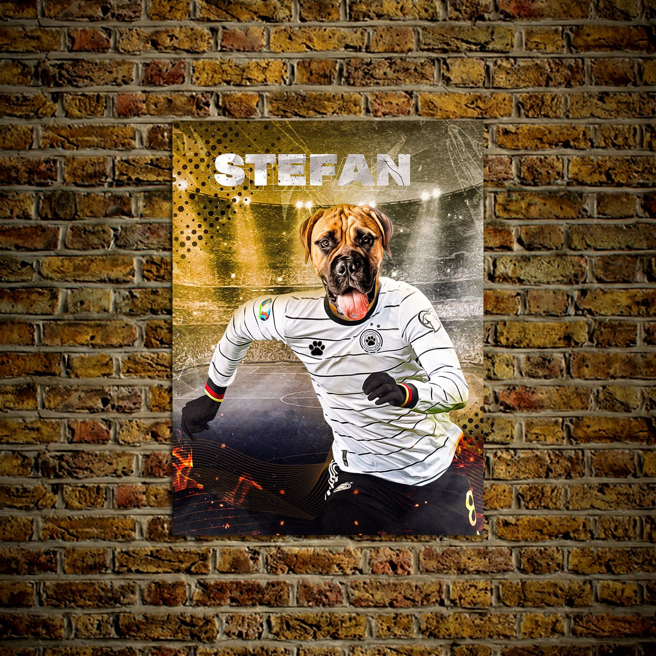 &#39;Germany Doggos Soccer&#39; Personalized Pet Poster