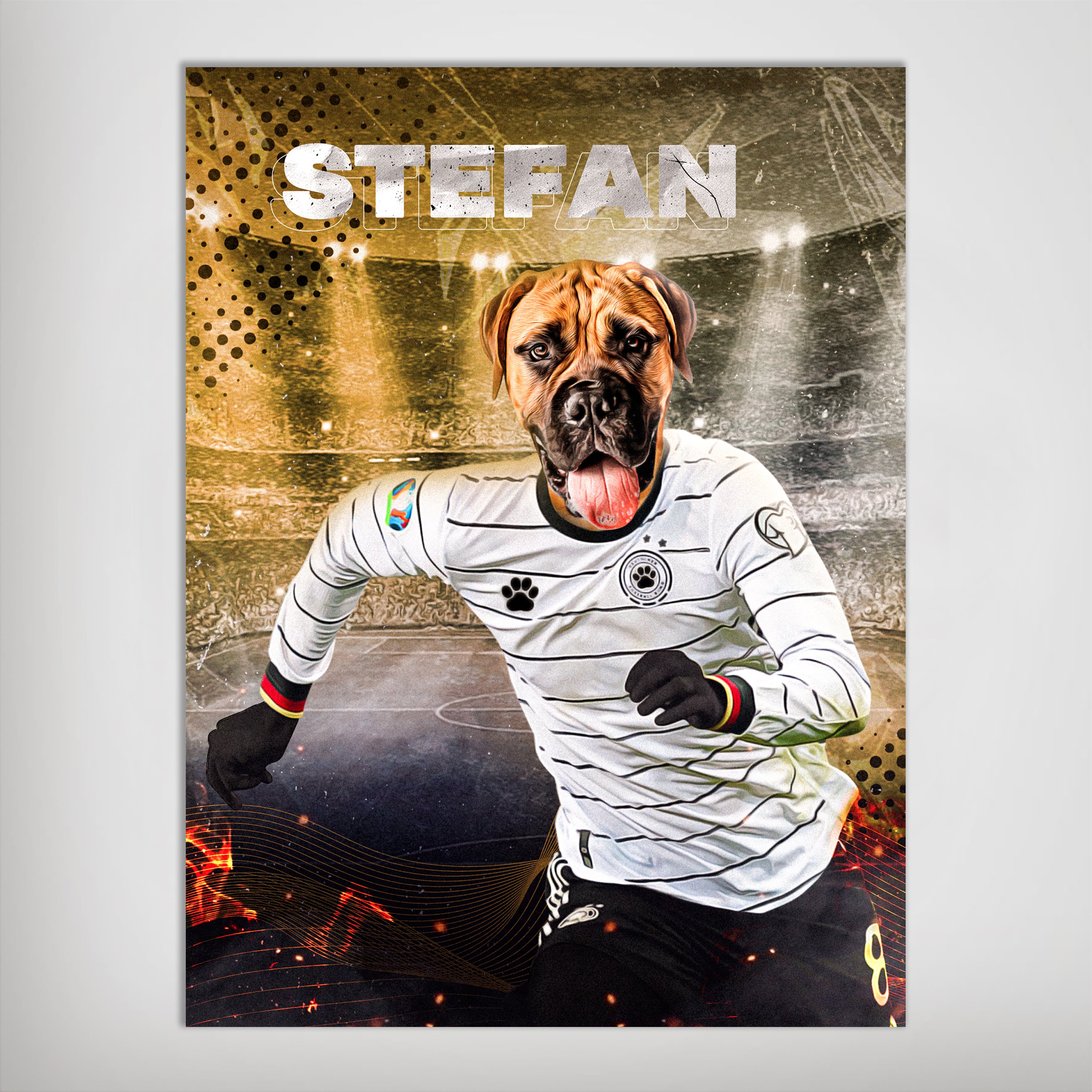 &#39;Germany Doggos Soccer&#39; Personalized Pet Poster