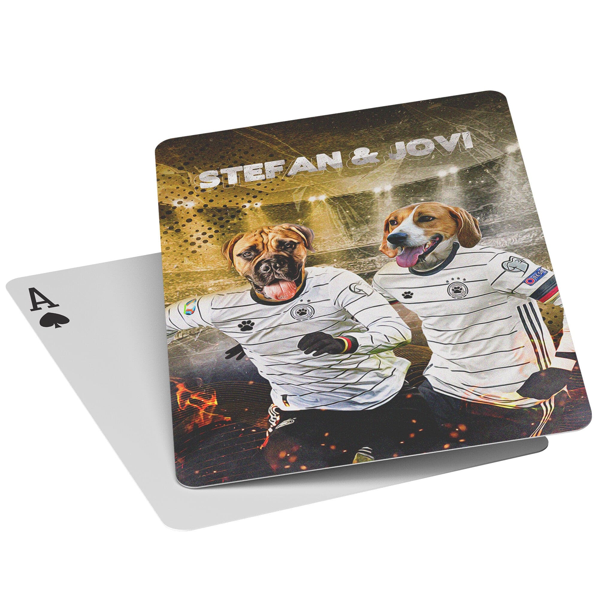 &#39;Germany Doggos&#39; Personalized 2 Pet Playing Cards