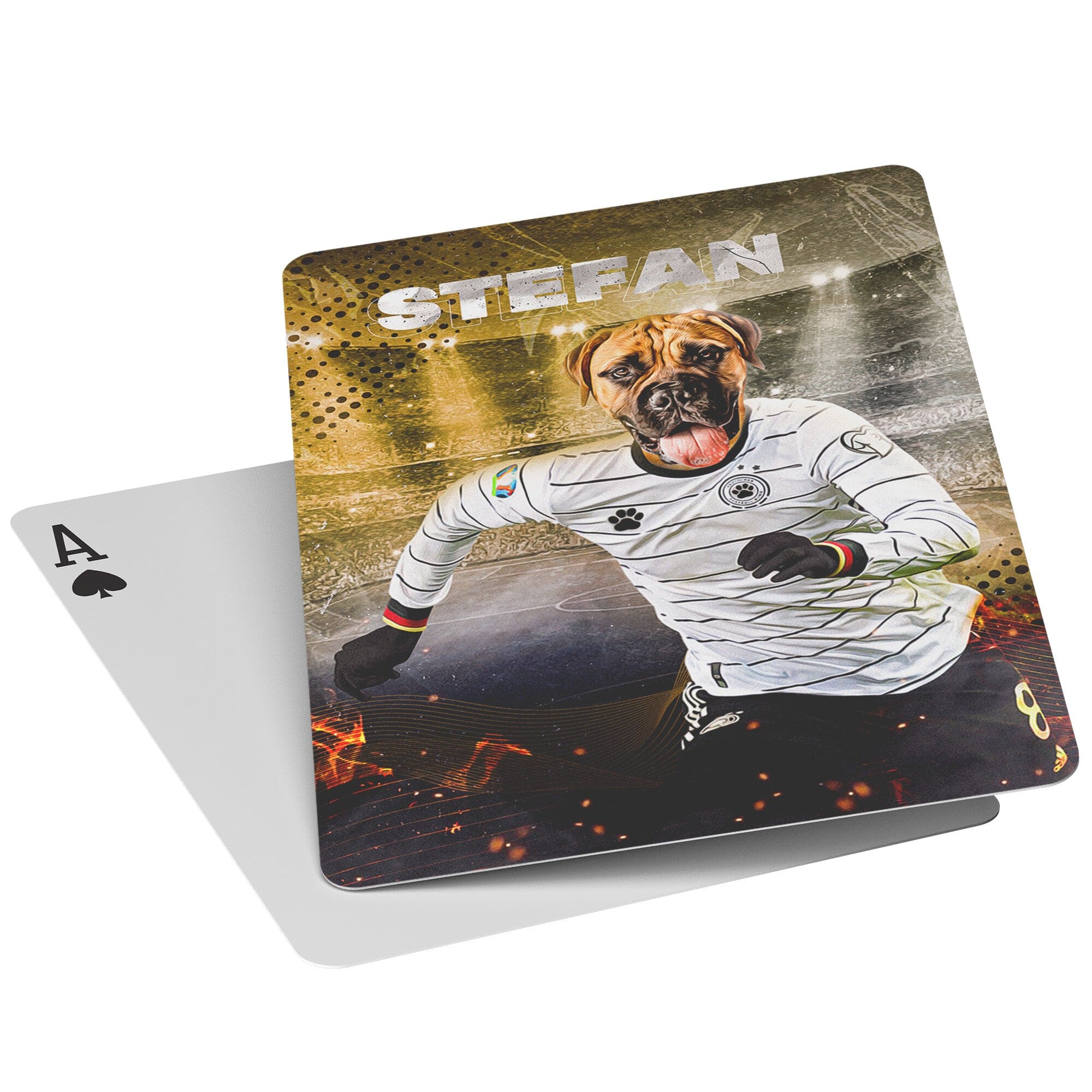 &#39;Germany Doggos Soccer&#39; Personalized Pet Playing Cards