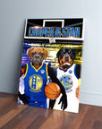 'Golden State Doggos' Personalized 2 Pet Canvas