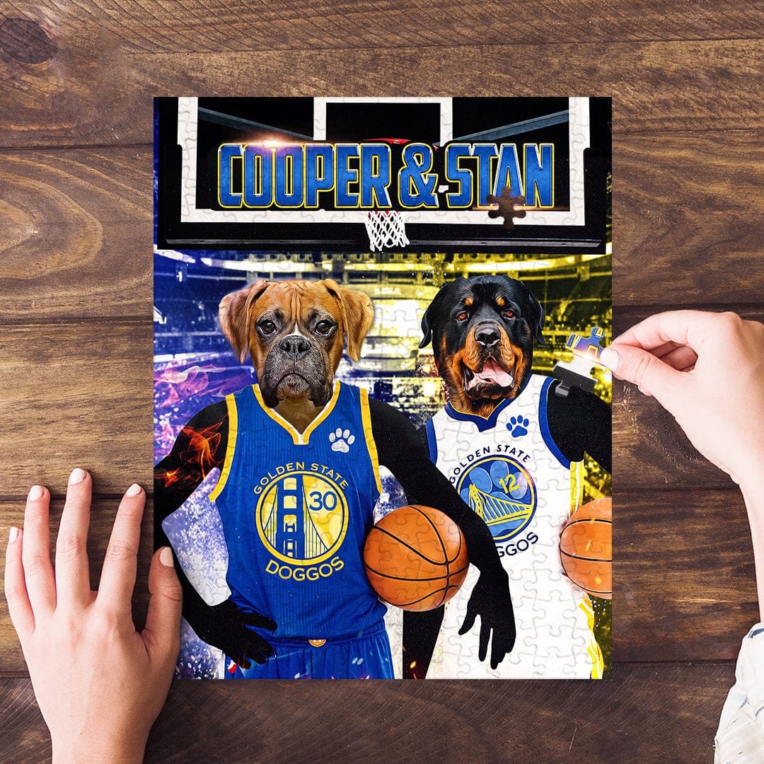 &#39;Golden State Doggos&#39; Personalized 2 Pet Puzzle