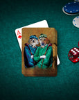 'The Golfers' Personalized 2 Pet Playing Cards