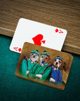 'The Golfers' Personalized 3 Pet Playing Cards