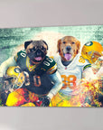 'Green Bay Doggos' Personalized 2 Pet Canvas