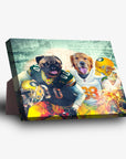 'Green Bay Doggos' Personalized 2 Pet Standing Canvas