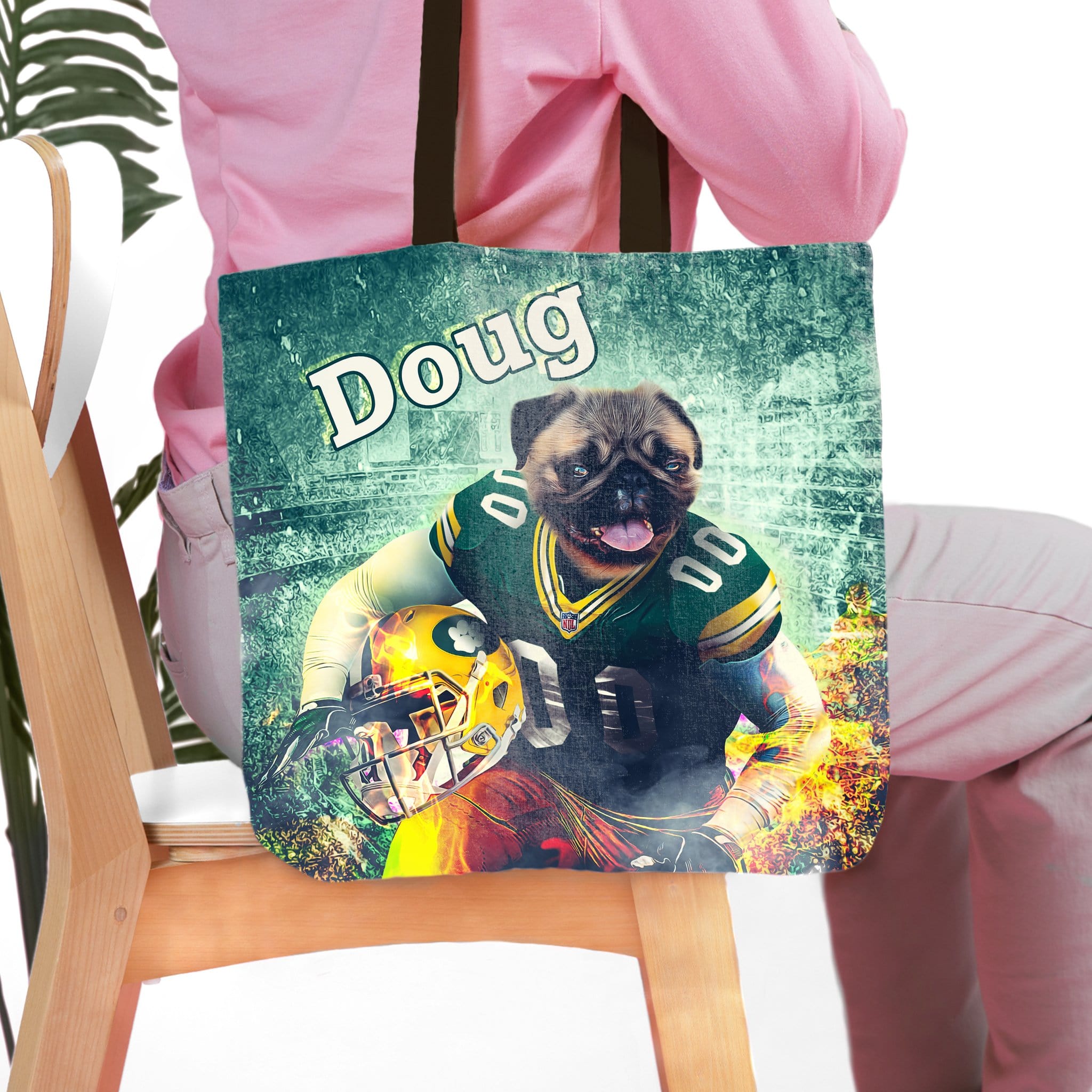&#39;Green Bay Doggos&#39; Personalized Tote Bag