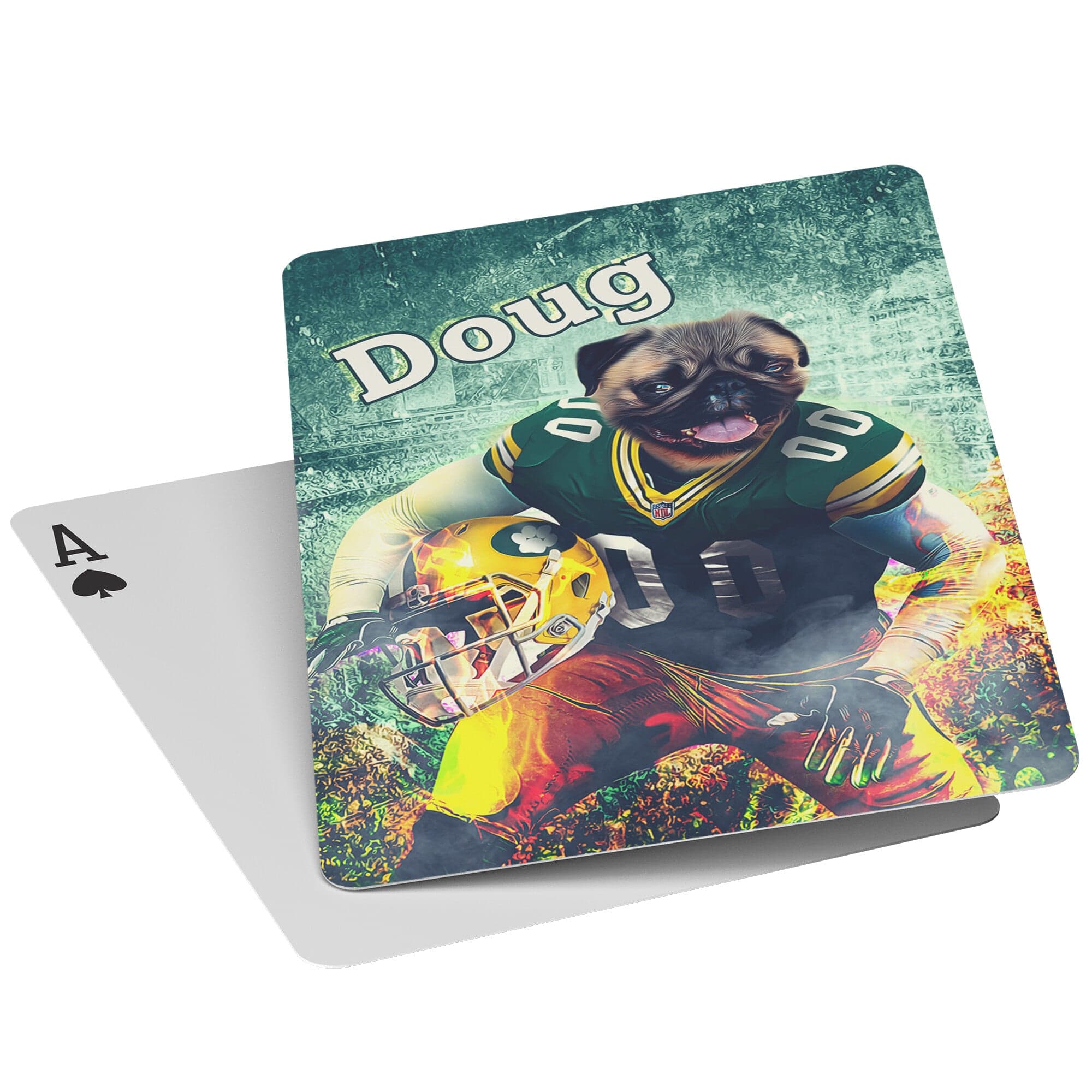 &#39;Green Bay Doggos&#39; Personalized Pet Playing Cards