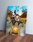 'Harley Wooferson' Personalized 2 Pet Canvas