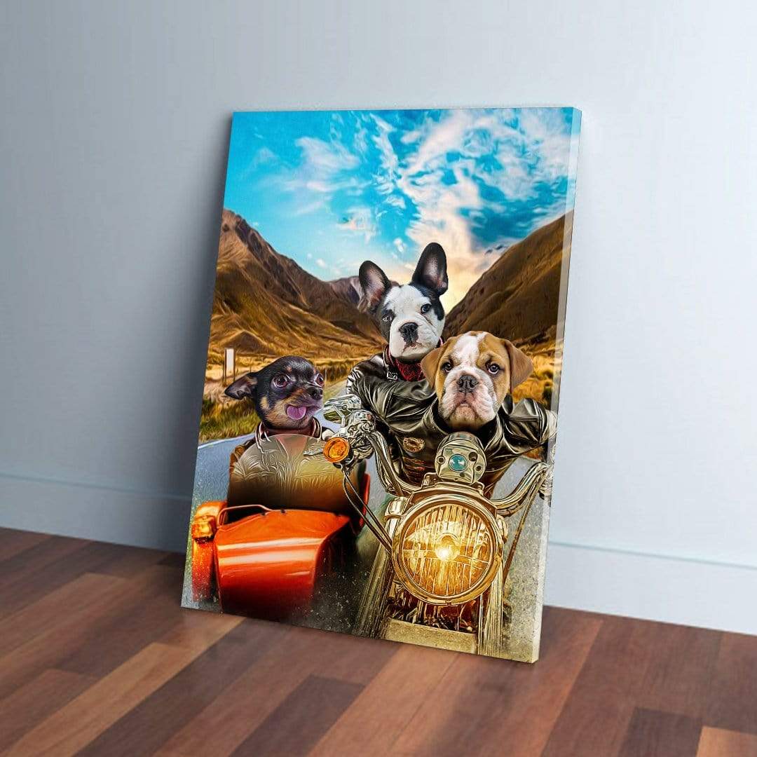&#39;Harley Wooferson&#39; Personalized 3 Pet Canvas