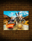 Póster personalizado con 4 mascotas 'Harley Wooferson'