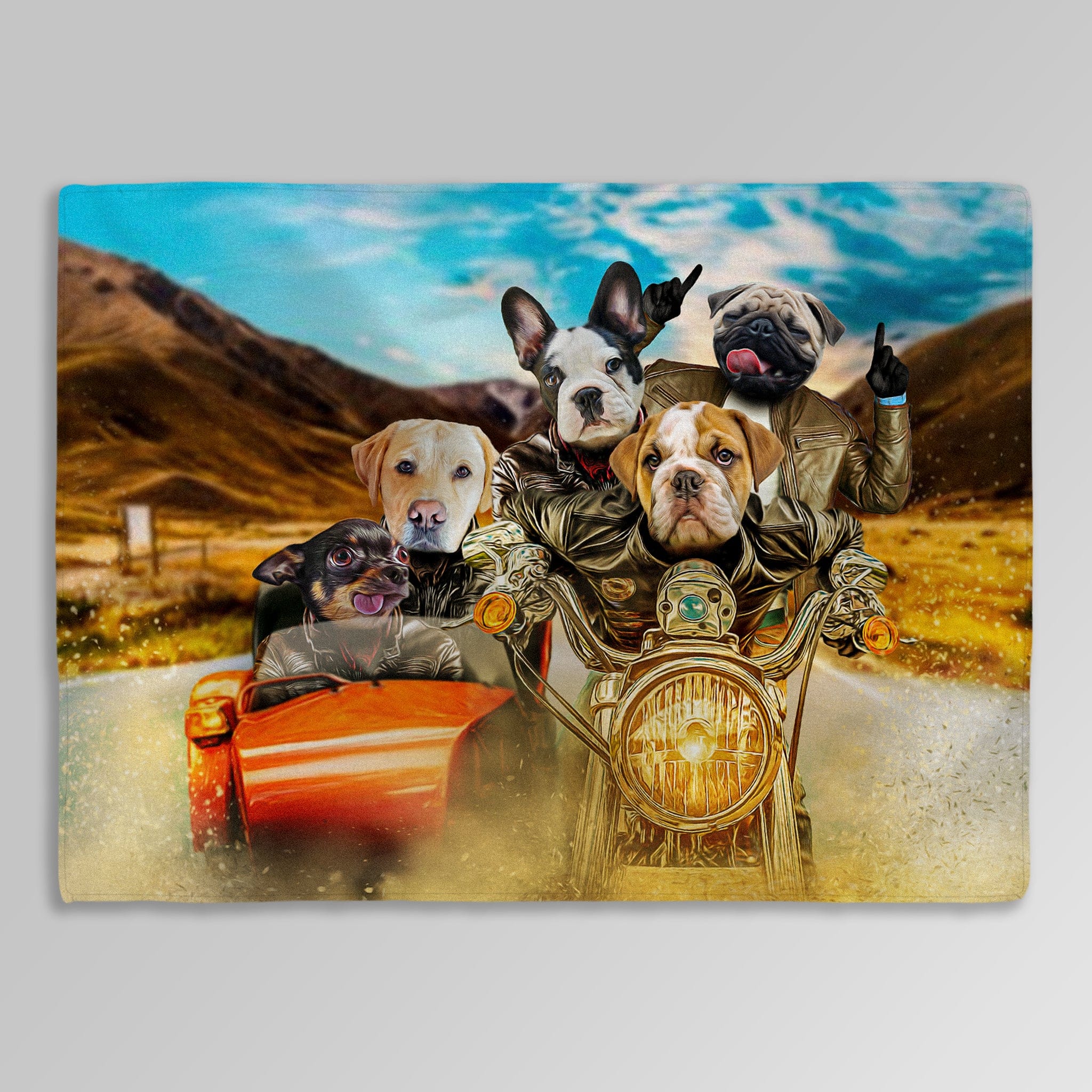 &#39;Harley Wooferson&#39; Personalized 5 Pet Blanket
