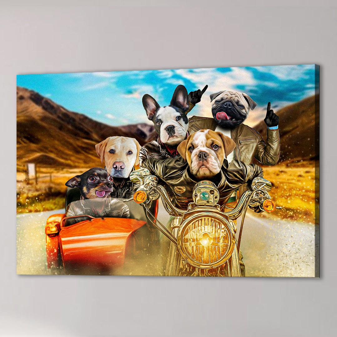 &#39;Harley Wooferson&#39; Personalized 5 Pet Canvas