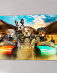 'Harley Wooferson' Personalized 6 Pet Canvas